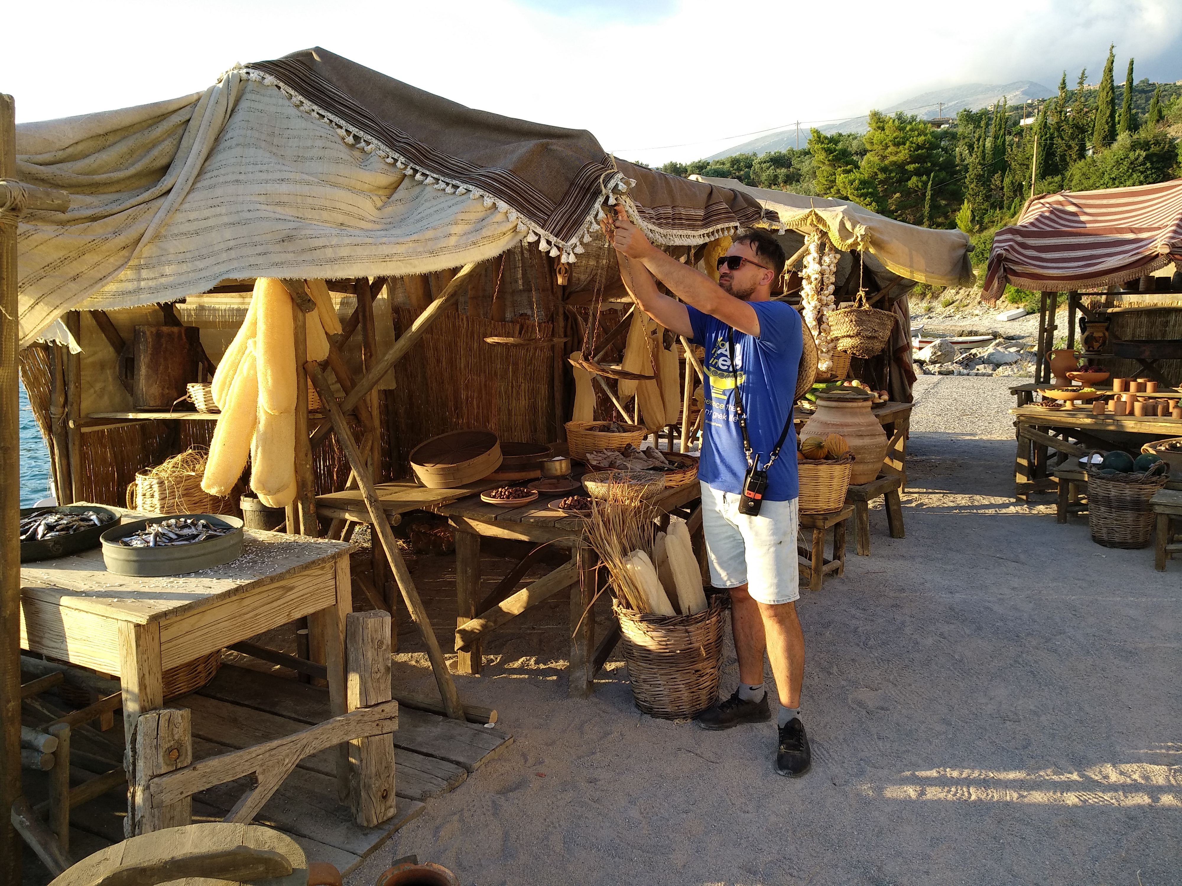 Georgios Katsos preparing a historically informed harbour environment during the Assassin’s Creed Odyssey project period