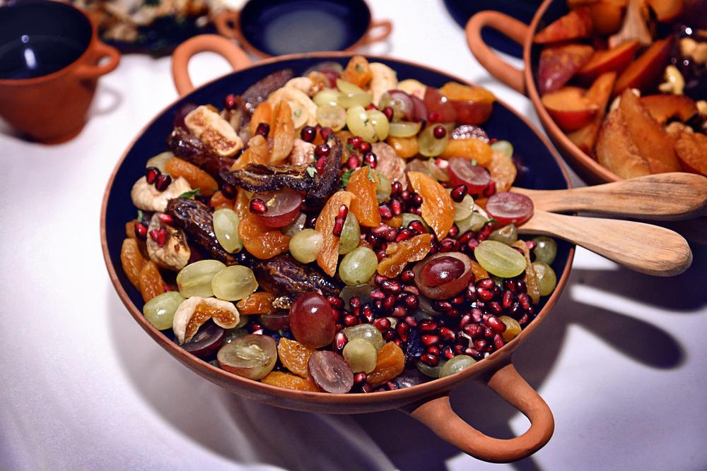 Historically inspired Ancient Greek dishes prepared for an Archaeopolis event