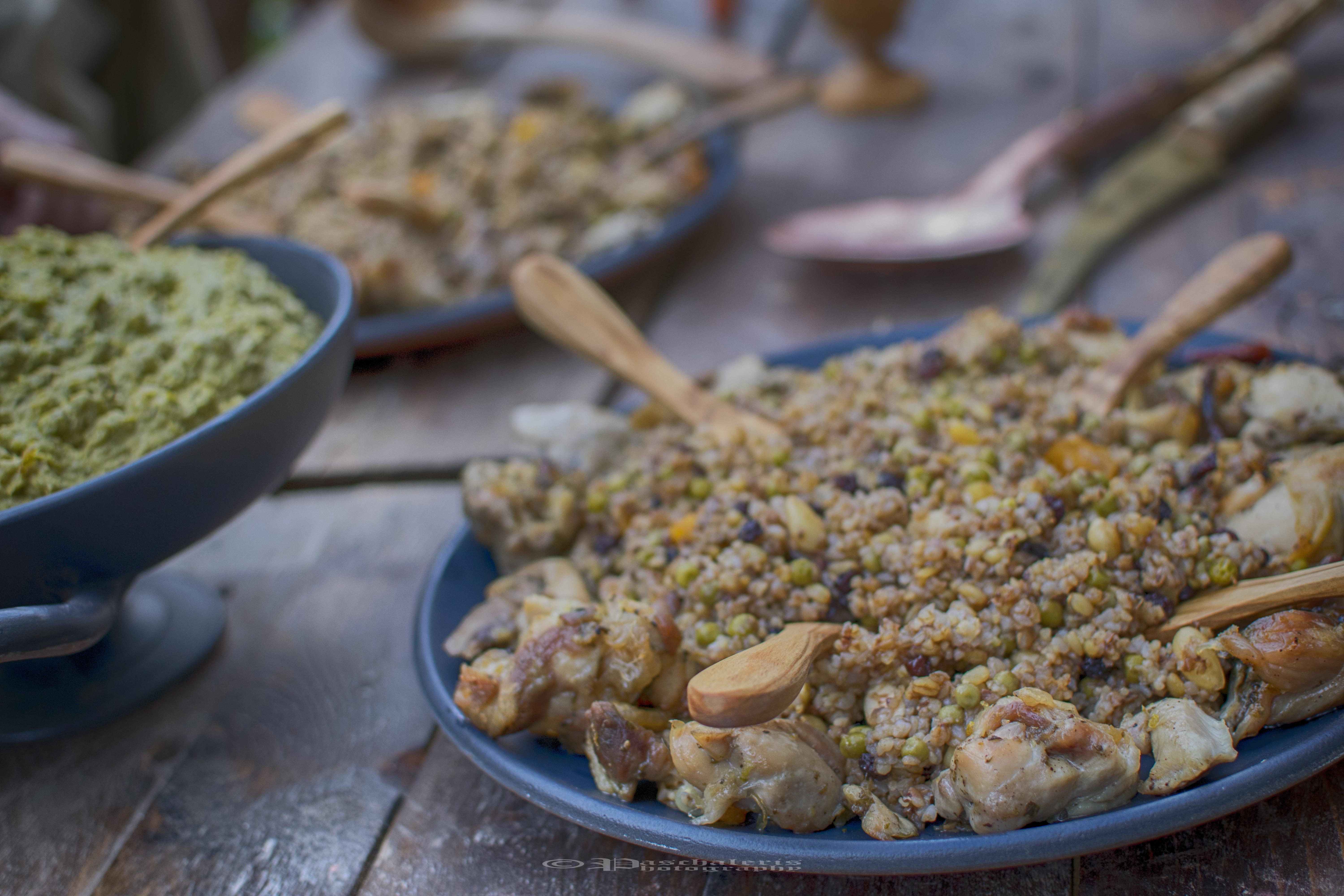 Historical food preparations at the Rhodes festival · Paschaleris Photography Historically informed grain, pulse, herb and meat preparations presented during the Rhodes Ancient Greek culture festival