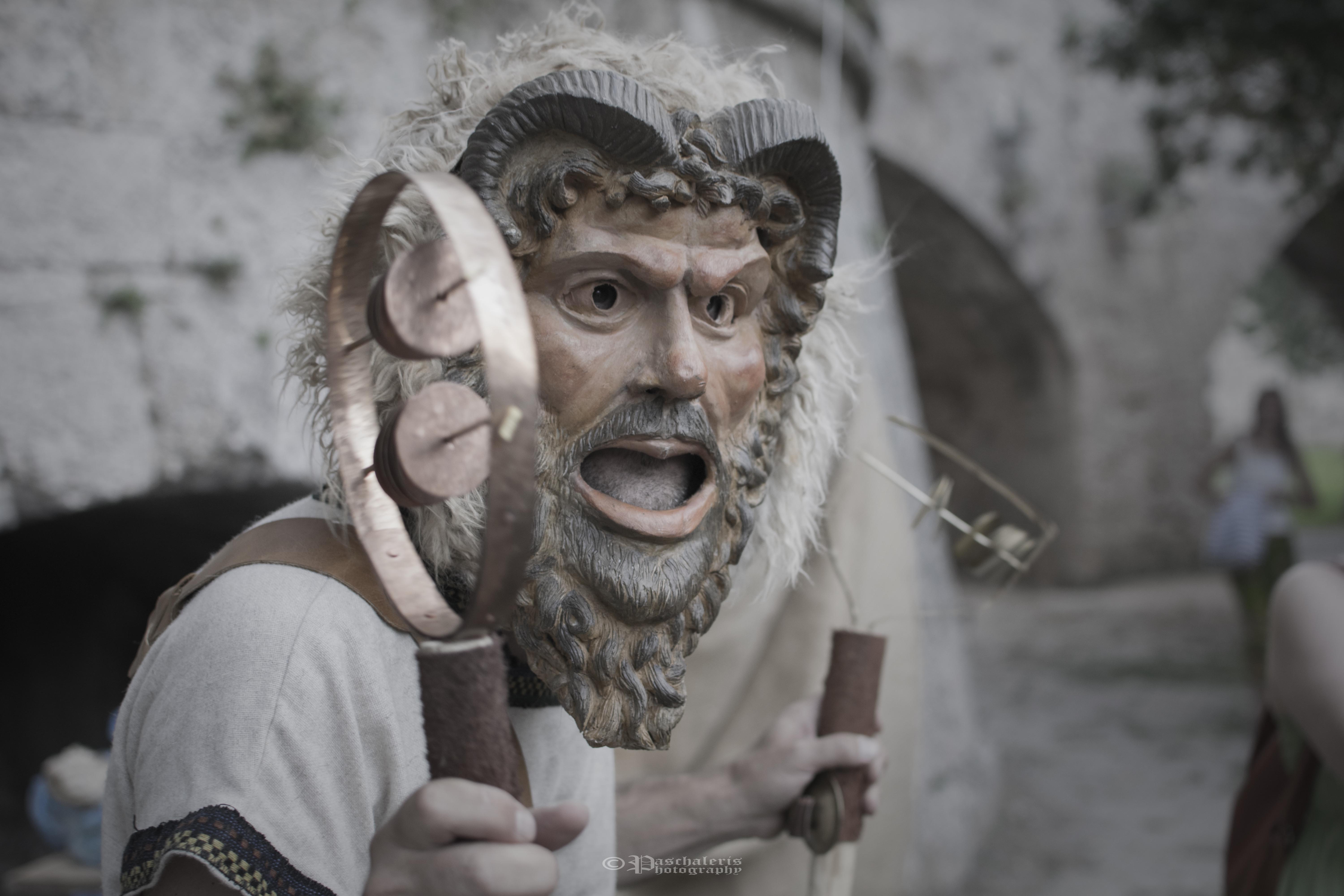 Pan brought to life at the Rhodes festival · Paschaleris Photography Performer portraying Pan during the Rhodes Ancient Greek culture festival