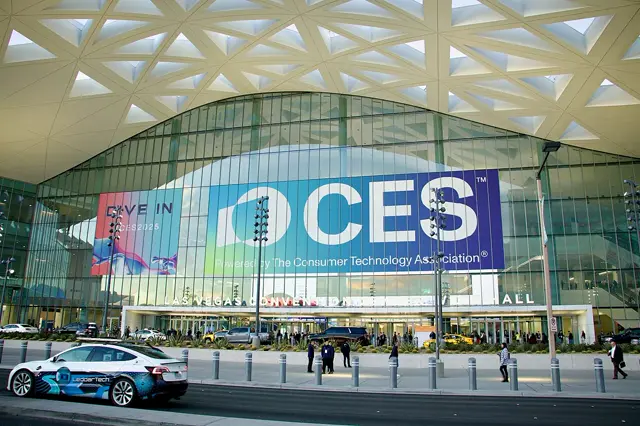 Exterior of the Las Vegas Convention Center West Hall during CES 2025
