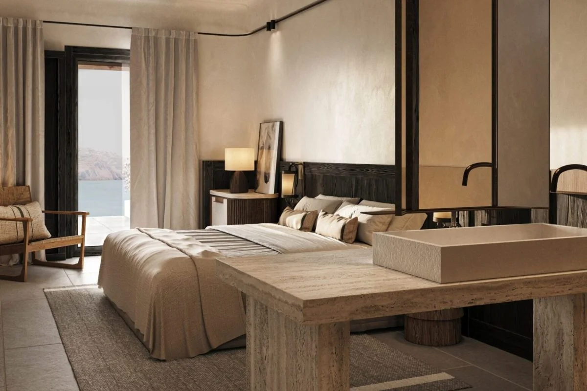 Official rendering of Kalesma Mykonos' 2025 room and suite expansion