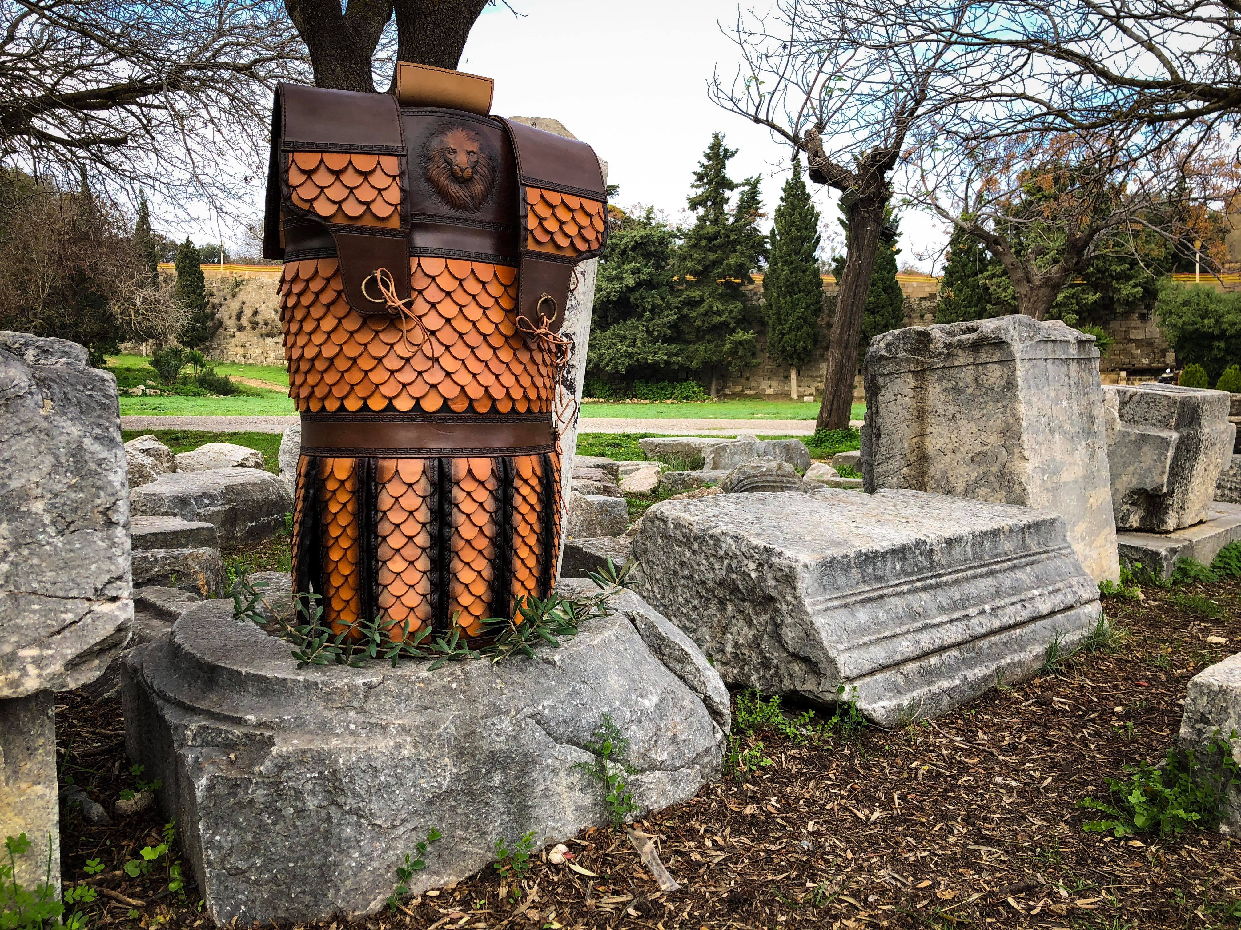 Macedonian Leather Armour · Archive view 003 | Archaeopolis Objects Macedonian Leather Armour, documented Archaeopolis Objects archive view 003