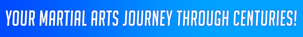 Martial Arts Journey Typography Banner | Athens Hoplites Project Official typography-only Athens Hoplites campaign banner reading Your Martial Arts Journey Through Centuries
