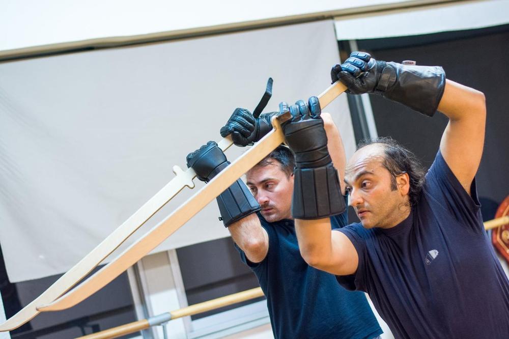 Sword Guard Demonstration | Athens Hoplites Project Instructor demonstrating a high sword guard during Athens Hoplites training