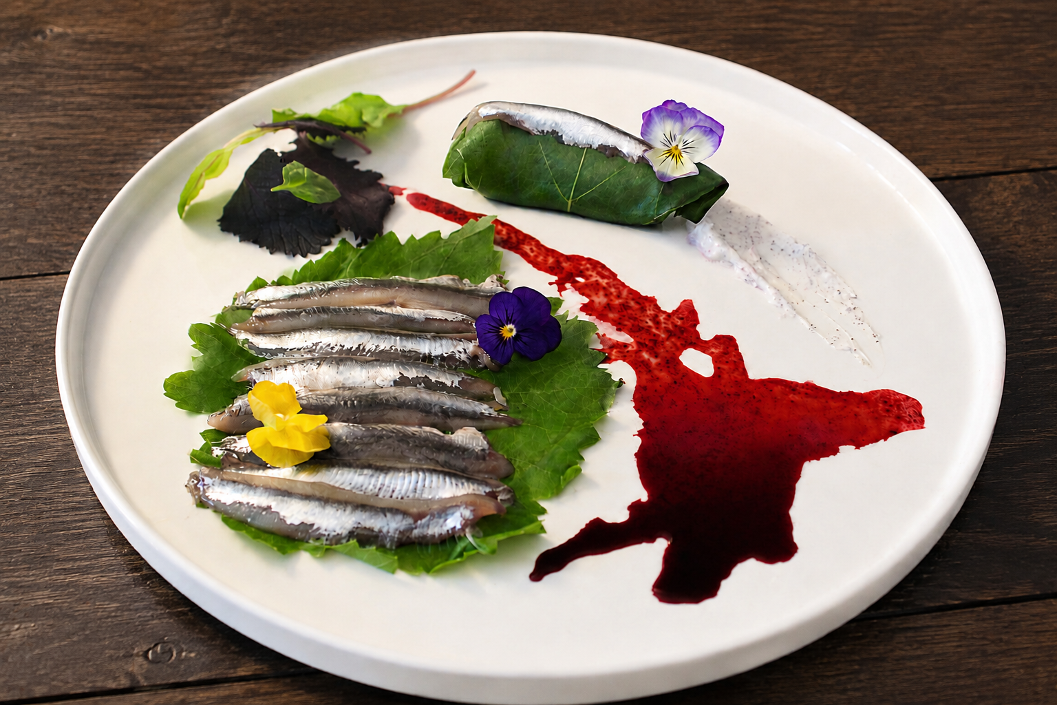Aegean composition from the private dining event in Mykonos