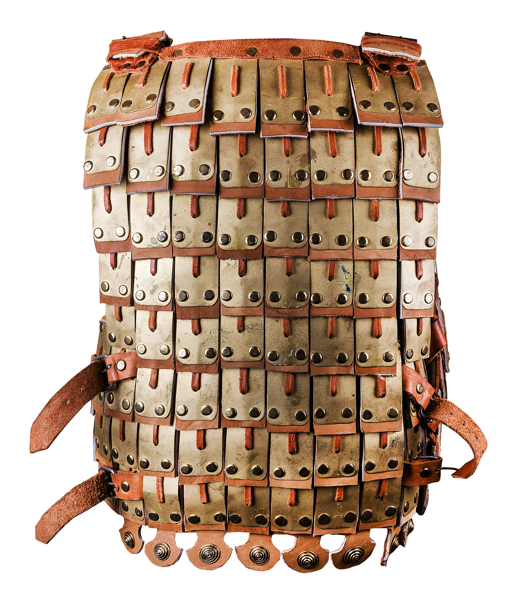 Lamellar cuirass · alternative view of the plate arrangement and side ties.