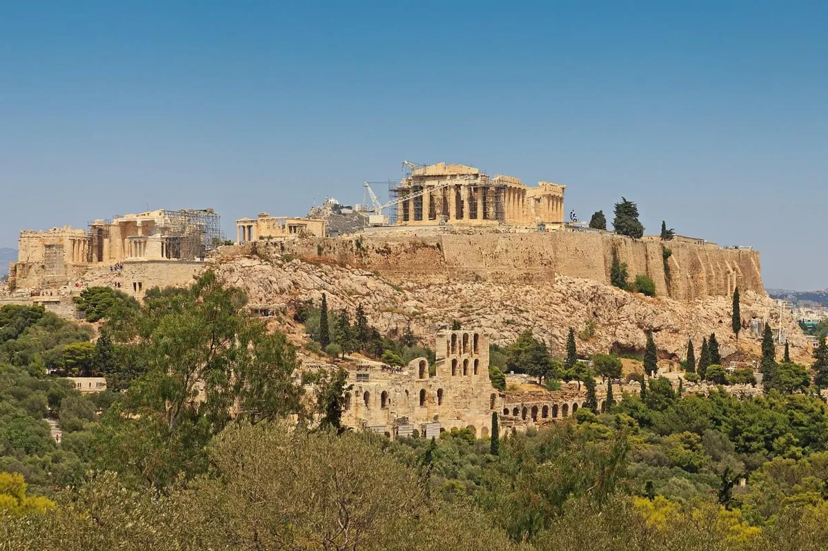 The Acropolis of Athens in the Lord Byron episode publicity image