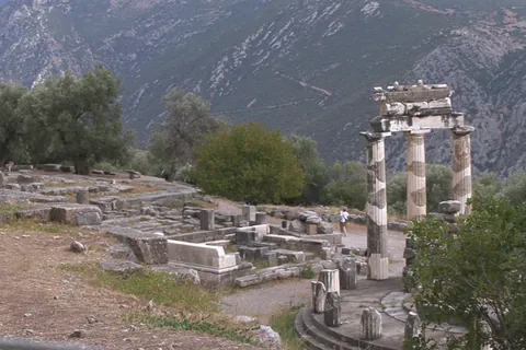 ARTE Flaubert in Greece episode cover showing the Tholos at Delphi