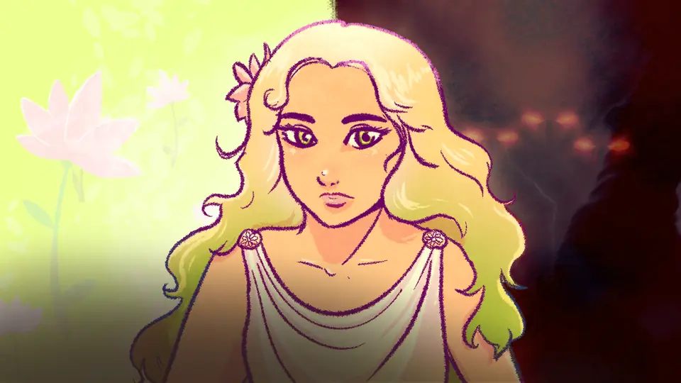 Fate and Fabled Persephone episode artwork showing an illustrated goddess