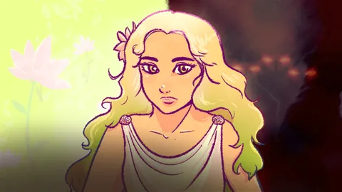 Fate and Fabled Persephone episode artwork showing an illustrated goddess