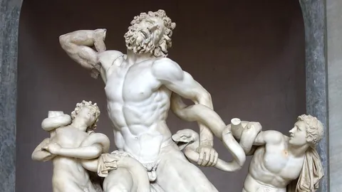 PBS episode image for Stone Age to Ancient Greece showing the Laocoon sculpture group