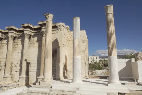 ARTE Marguerite Yourcenar in Greece episode cover showing ancient columns in Athens